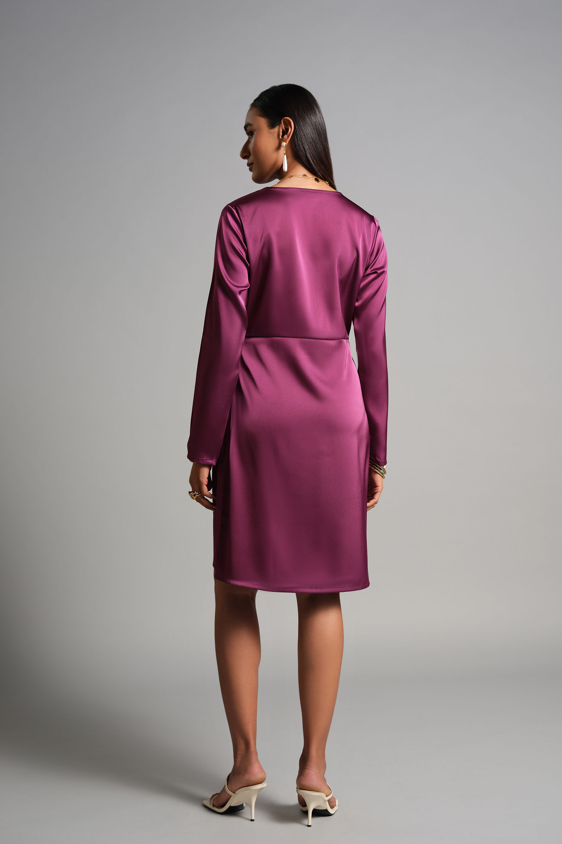 Draped Dream Dress, Purple, image 4